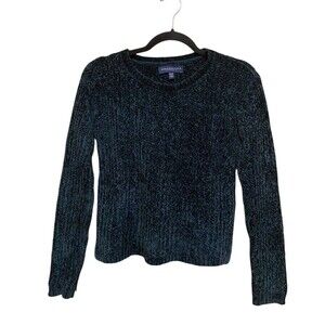 Aeropostale Forest  green chenille crewneck women Sweater Size XS/PT